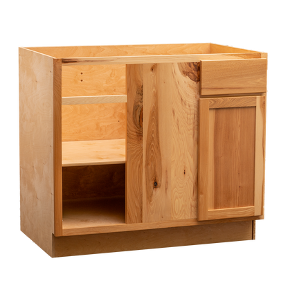 Backwoods Cabinetry RTA (Ready-to-Assemble) BB39.L - Rustic Hickory Clear 39" Blind Base Cabinet | 39"Wx34.5"Hx24"D