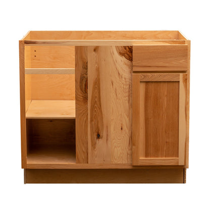 Backwoods Cabinetry RTA (Ready-to-Assemble) BB39.L - Rustic Hickory Clear 39" Blind Base Cabinet | 39"Wx34.5"Hx24"D