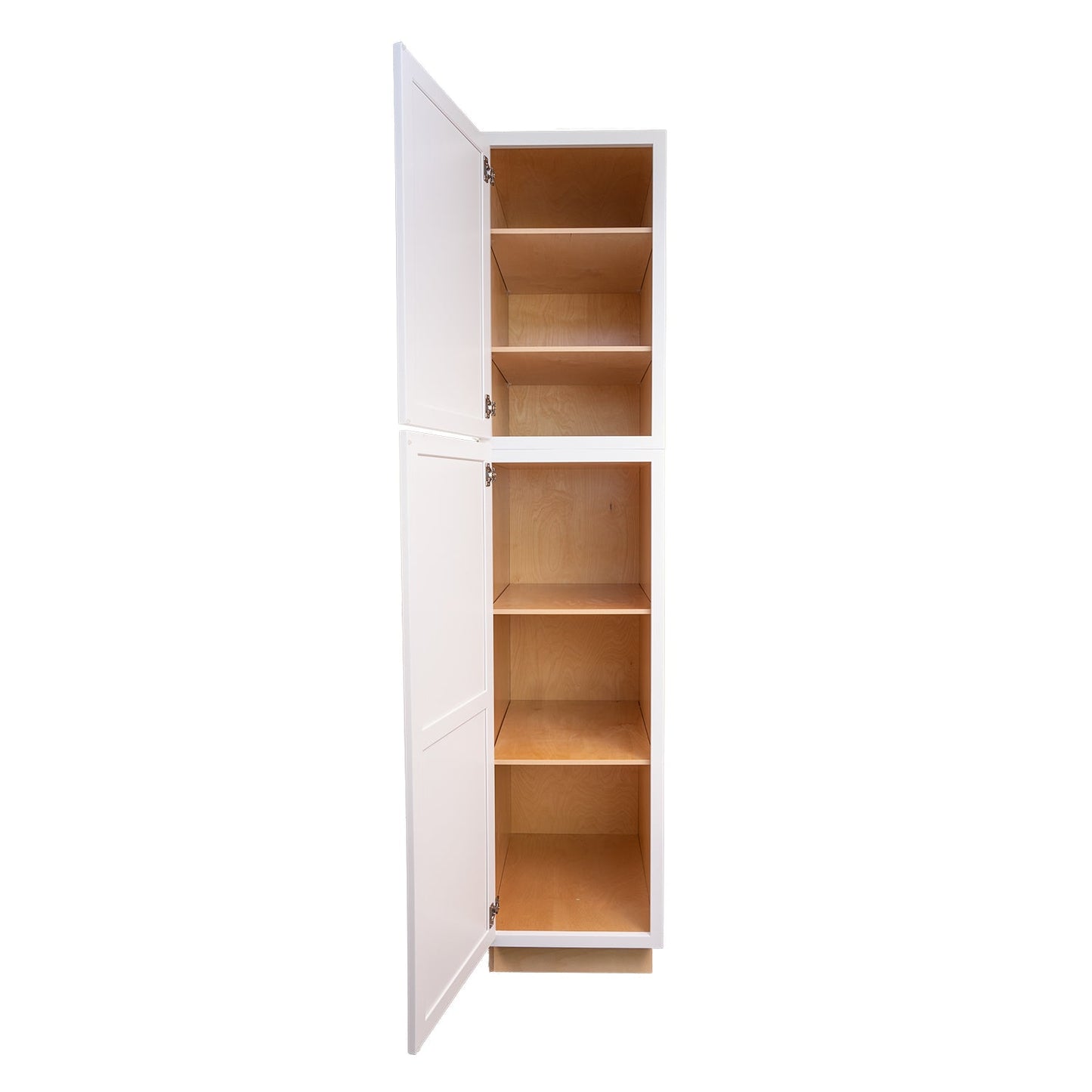 Backwoods Cabinetry RTA (Ready-to-Assemble) T1884.24.L - Pure White Pantry Cabinet 18"Wx84"Hx24"D