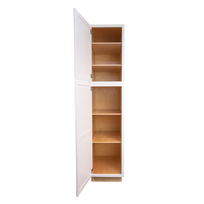 Backwoods Cabinetry RTA (Ready-to-Assemble) T1884.24.L - Pure White Pantry Cabinet 18"Wx84"Hx24"D