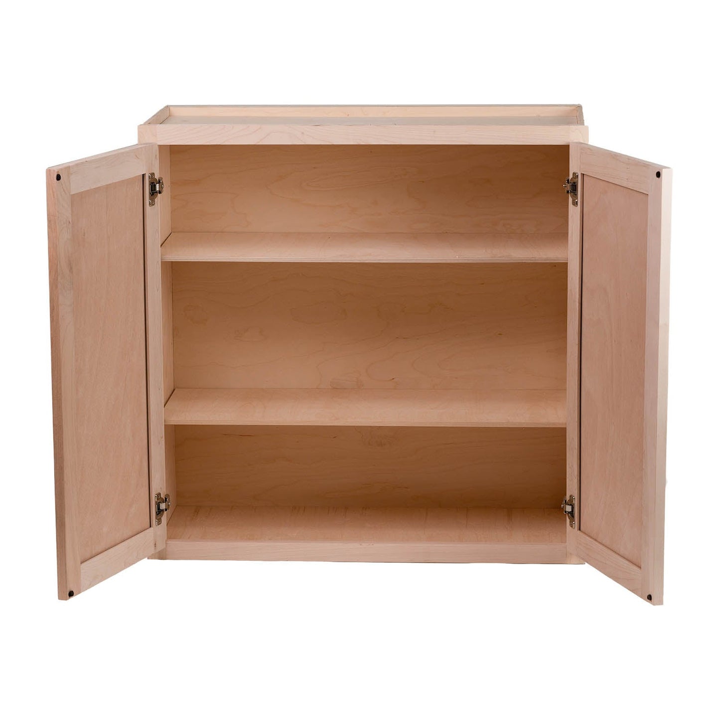 Backwoods Cabinetry RTA - Winding River Collection - W3030.BUTT - Raw Maple 30"Wx30"Hx12"D Wall Cabinet