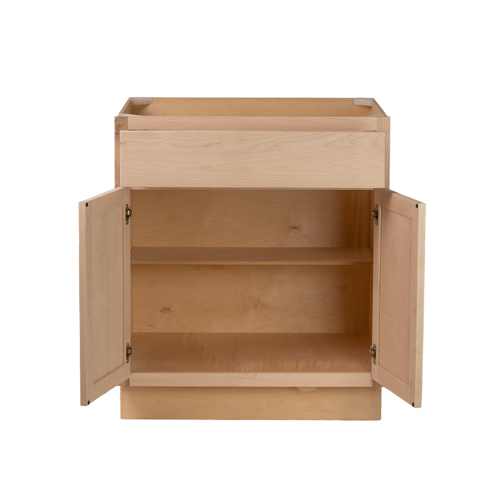 Backwoods Cabinetry RTA (Ready-to-Assemble) B36.BUTT - Raw Maple Base Cabinet | 36"Wx34.5"Hx24"D