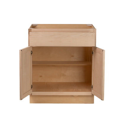Backwoods Cabinetry RTA (Ready-to-Assemble) B36.BUTT - Raw Maple Base Cabinet | 36"Wx34.5"Hx24"D