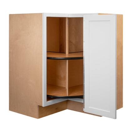 Backwoods Cabinetry RTA (Ready-to-Assemble) BLZS3030.18 - Pure White Lazy Susan Cabinet | 18"D x 30" W x 34.5"