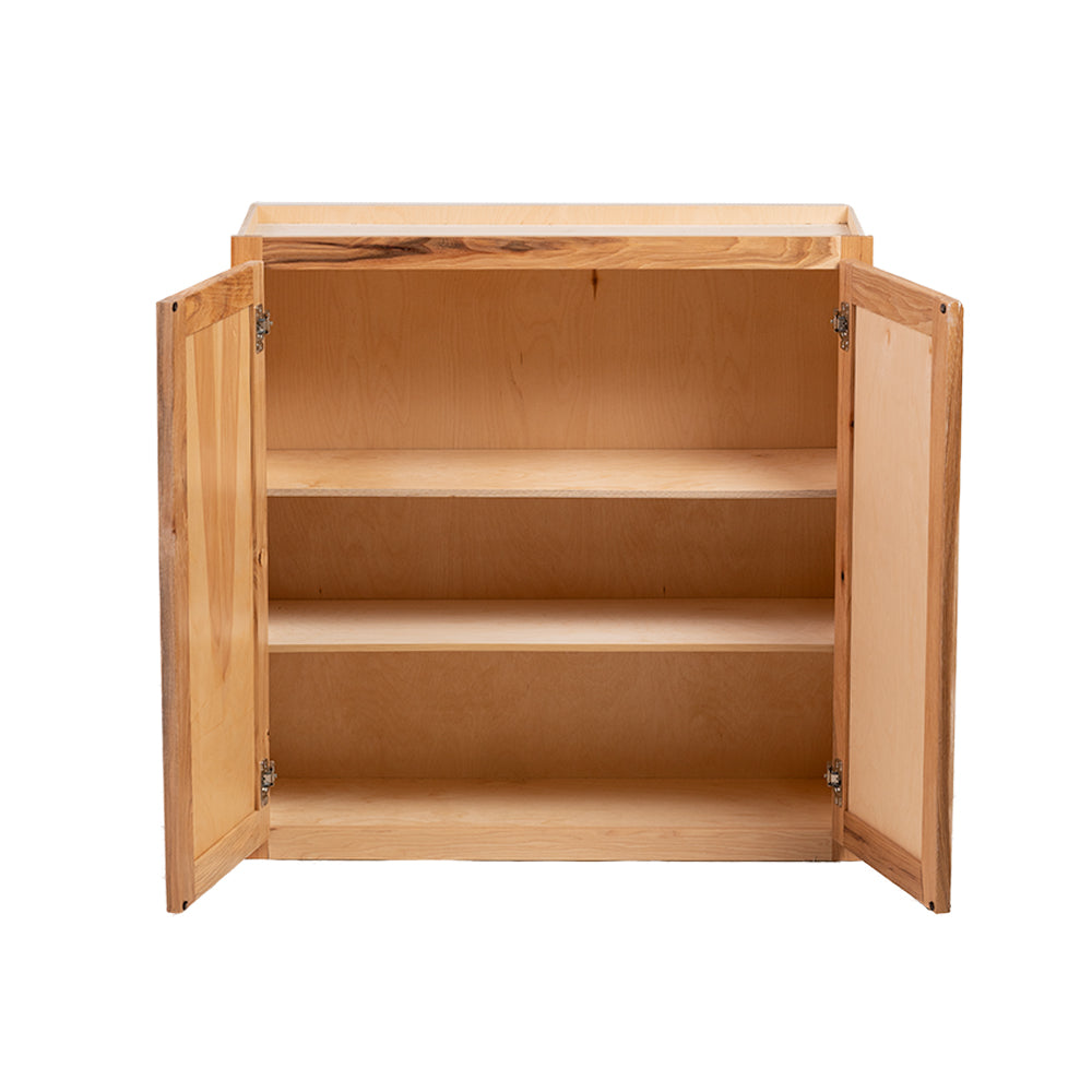Backwoods Cabinetry RTA (Ready-to-Assemble) W3036.BUTT - Rustic Hickory Clear 30"Wx36"Hx12"D Wall Cabinet